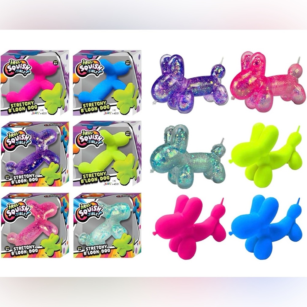 Irre-Squish-Tible Stretchy B'loon Dog